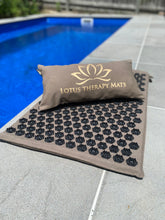 Load image into Gallery viewer, Acupressure Lotus Therapy Mat,Bag and Pillow - Taupe
